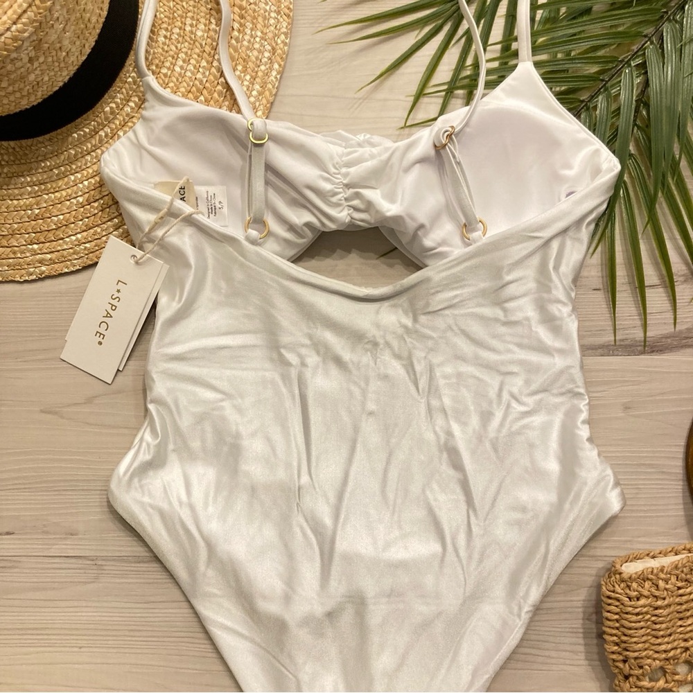 l*space White Cutout One-Piece Bridal Swimsuit - Picture 12 of 16